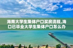 海南大学生集体户口买房流程,海口已毕业大学生集体户口怎么办身份证