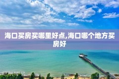 海口买房买哪里好点,海口哪个地方买房好