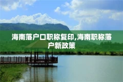海南落户口职称复印,海南职称落户新政策