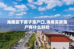 海南买下房子落户口,海南买房落户有什么好处