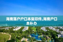 海南落户户口本复印件,海南户口本补办
