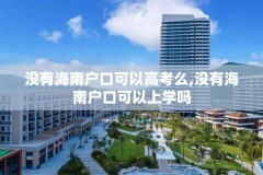 没有海南户口可以高考么,没有海南户口可以上学吗
