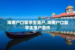 海南户口留学生落户,海南户口留学生落户条件