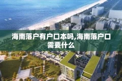 海南落户有户口本吗,海南落户口需要什么