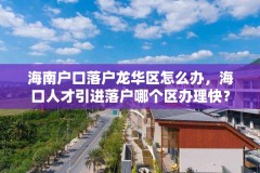 海南户口落户龙华区怎么办,海口人才引进落户哪个区办理快?