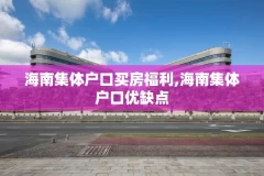 海南集体户口买房福利,海南集体户口优缺点