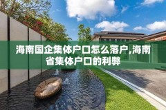 海南国企集体户口怎么落户,海南省集体户口的利弊