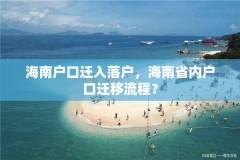 海南户口迁入落户，海南省内户口迁移流程？