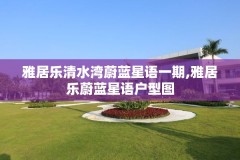 雅居乐清水湾蔚蓝星语一期,雅居乐蔚蓝星语户型图