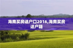海南买房送户口2016,海南买房送户籍