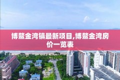 博鳌金湾镇最新项目,博鳌金湾房价一览表