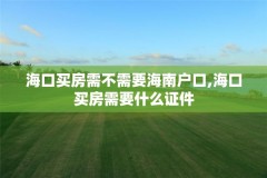 海口买房需不需要海南户口,海口买房需要什么证件