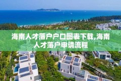 海南人才落户户口图表下载,海南人才落户申请流程