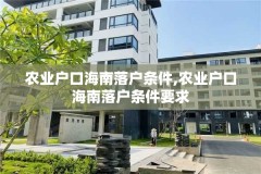 农业户口海南落户条件,农业户口海南落户条件要求