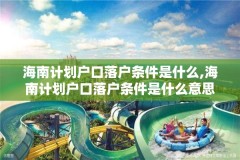 海南计划户口落户条件是什么,海南计划户口落户条件是什么意思