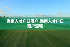 海南人才户口落户,海南人才户口落户流程