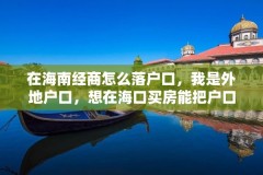 在海南经商怎么落户口,我是外地户口,想在海口买房能把户口迁移到海口来吗?