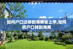 如何户口迁移到海南省上学,如何把户口转到海南