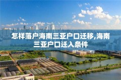 怎样落户海南三亚户口迁移,海南三亚户口迁入条件