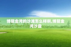 博鳌金湾的沙滩怎么样啊,博鳌金湾沙盘