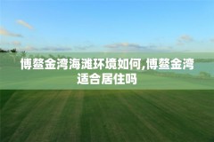 博鳌金湾海滩环境如何,博鳌金湾适合居住吗