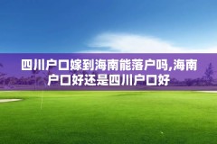 四川户口嫁到海南能落户吗,海南户口好还是四川户口好