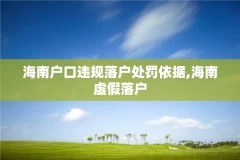 海南户口违规落户处罚依据,海南虚假落户