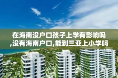 在海南没户口孩子上学有影响吗,没有海南户口,能到三亚上小学吗