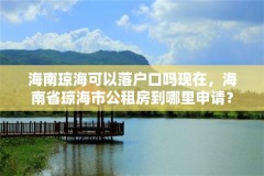 海南琼海可以落户口吗现在，海南省琼海市公租房到哪里申请？