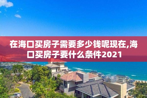 在海口买房子需要多少钱呢现在,海口买房子要什么条件2021