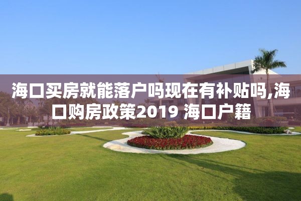 海口买房就能落户吗现在有补贴吗,海口购房政策2019 海口户籍