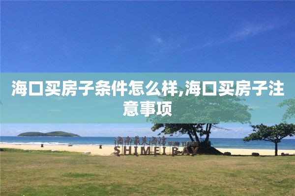 海口买房子条件怎么样,海口买房子注意事项