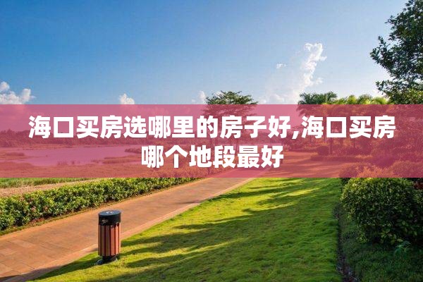 海口买房选哪里的房子好,海口买房哪个地段最好