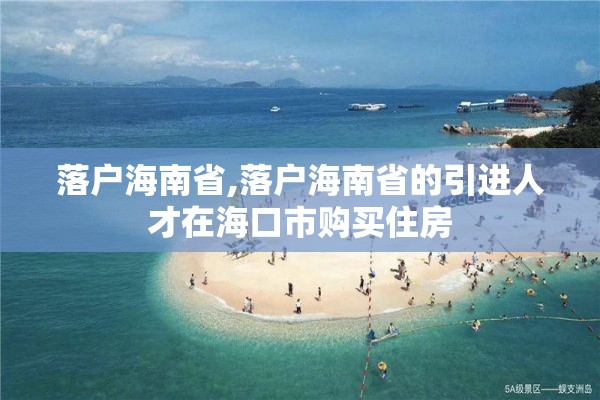 落户海南省,落户海南省的引进人才在海口市购买住房