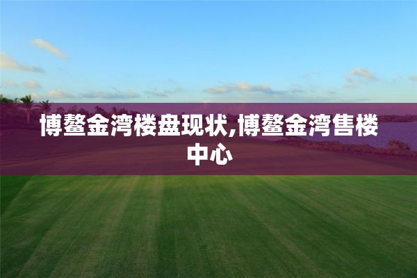 博鳌金湾楼盘现状,博鳌金湾售楼中心