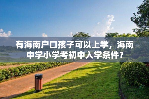 有海南户口孩子可以上学，海南中学小学考初中入学条件？