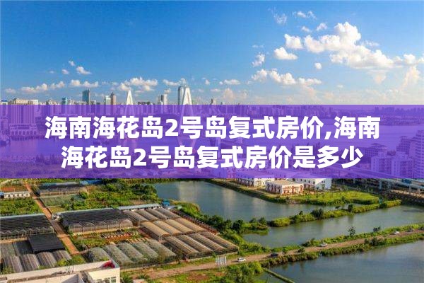 海南海花岛2号岛复式房价,海南海花岛2号岛复式房价是多少