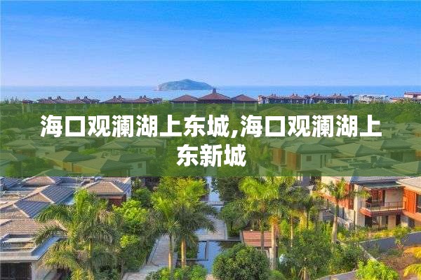 海口观澜湖上东城,海口观澜湖上东新城