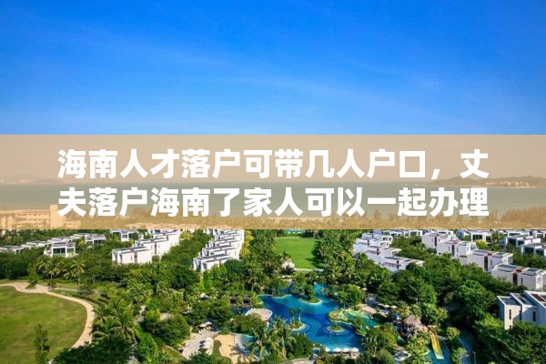 海南人才落户可带几人户口，丈夫落户海南了家人可以一起办理吗？