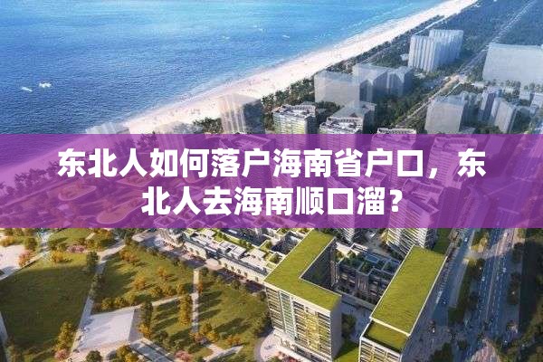 东北人如何落户海南省户口，东北人去海南顺口溜？