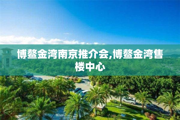 博鳌金湾南京推介会,博鳌金湾售楼中心