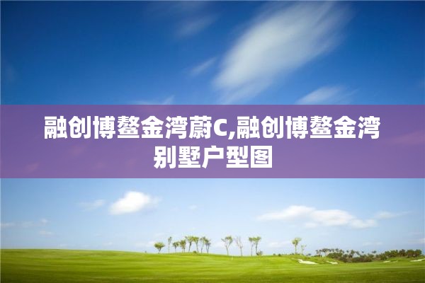 融创博鳌金湾蔚C,融创博鳌金湾别墅户型图
