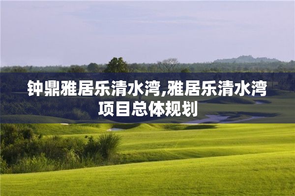钟鼎雅居乐清水湾,雅居乐清水湾项目总体规划
