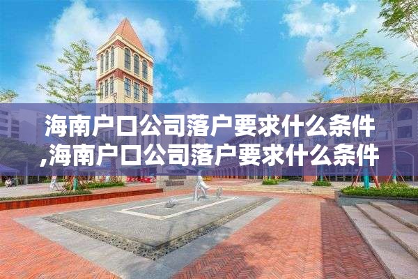 海南户口公司落户要求什么条件,海南户口公司落户要求什么条件才能落户