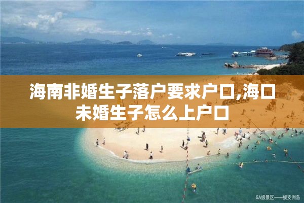 海南非婚生子落户要求户口,海口未婚生子怎么上户口