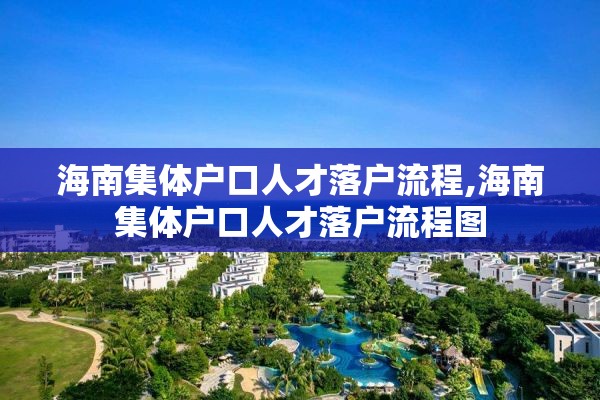 海南集体户口人才落户流程,海南集体户口人才落户流程图
