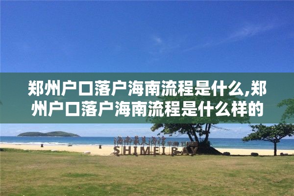 郑州户口落户海南流程是什么,郑州户口落户海南流程是什么样的
