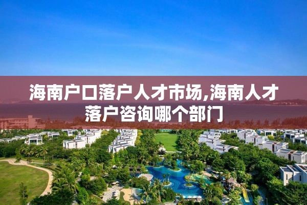 海南户口落户人才市场,海南人才落户咨询哪个部门