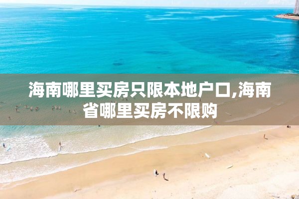 海南哪里买房只限本地户口,海南省哪里买房不限购