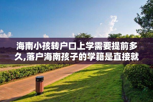 海南小孩转户口上学需要提前多久,落户海南孩子的学籍是直接就转过来吗